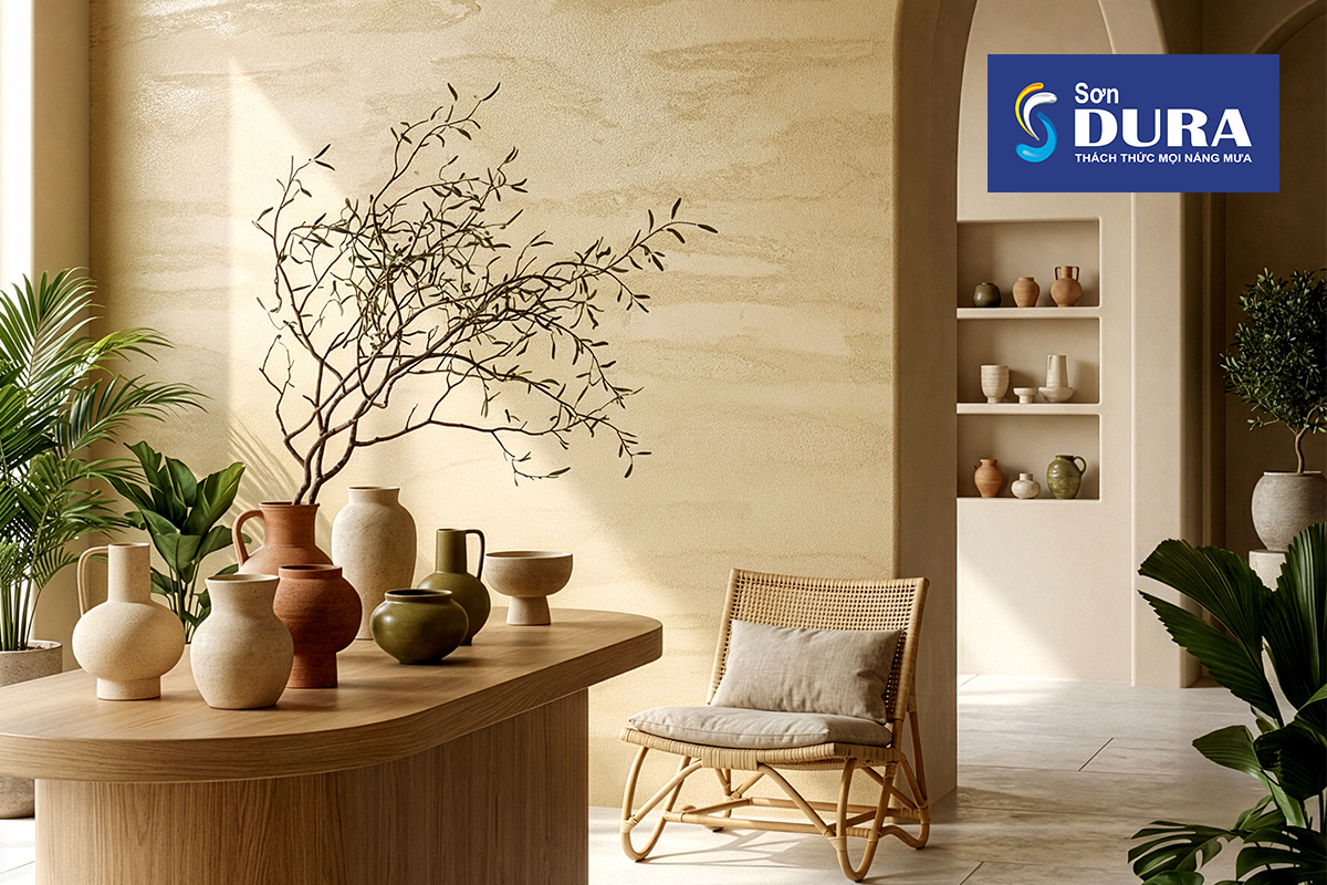 Sơn hiệu ứng đá Travertine mang đến vẻ đẹp thô mộc đầy sang trọng