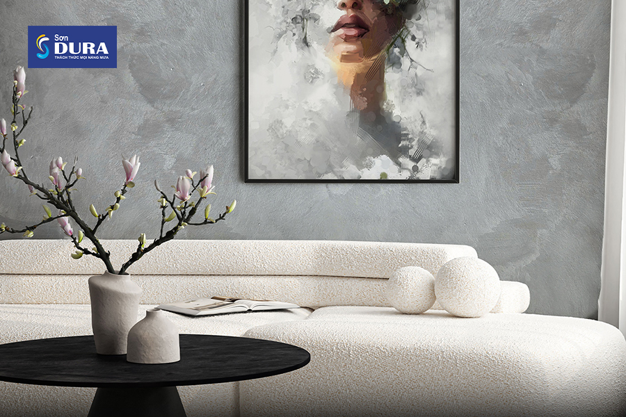 Sơn hiệu ứng Dura giúp bức tường trở nên ấn tượng và đầy chiều sâu thị giác