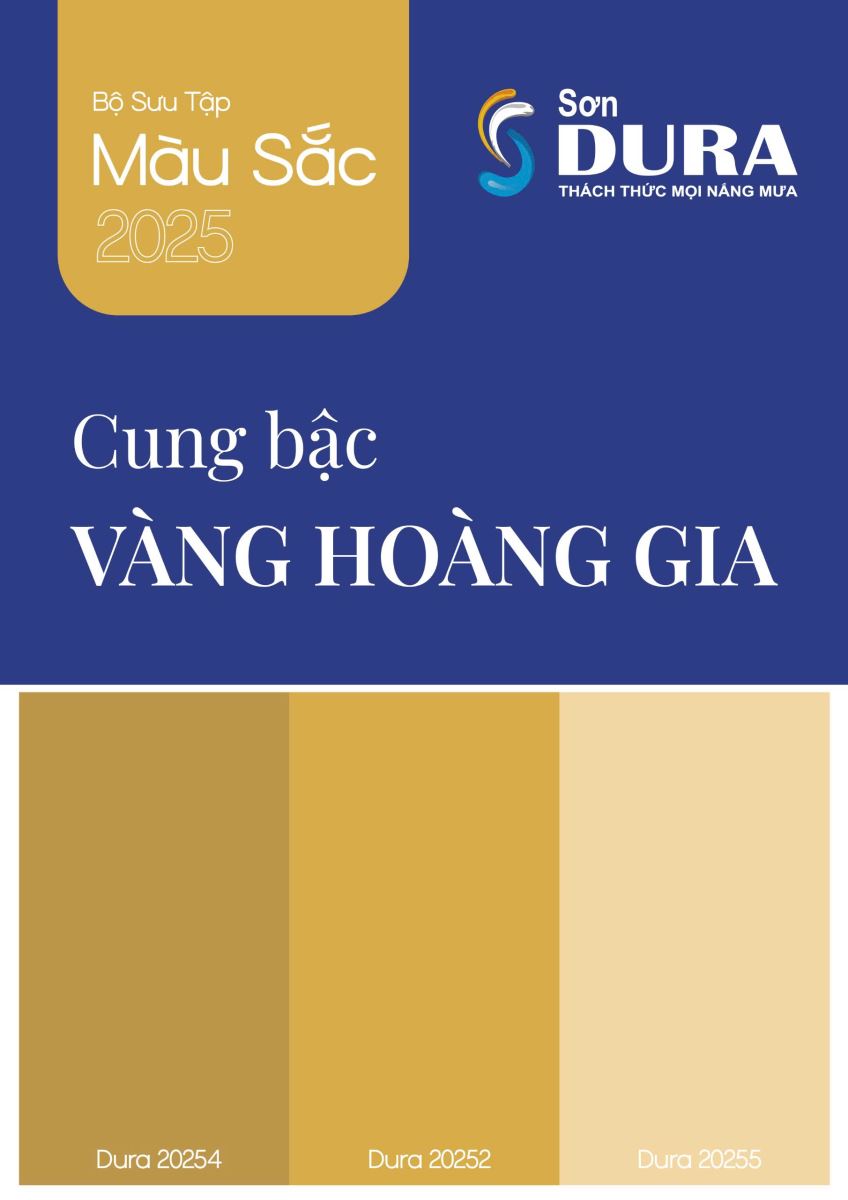 Bộ sưu tập Màu của năm 2025: Cung bậc vàng hoàng gia.