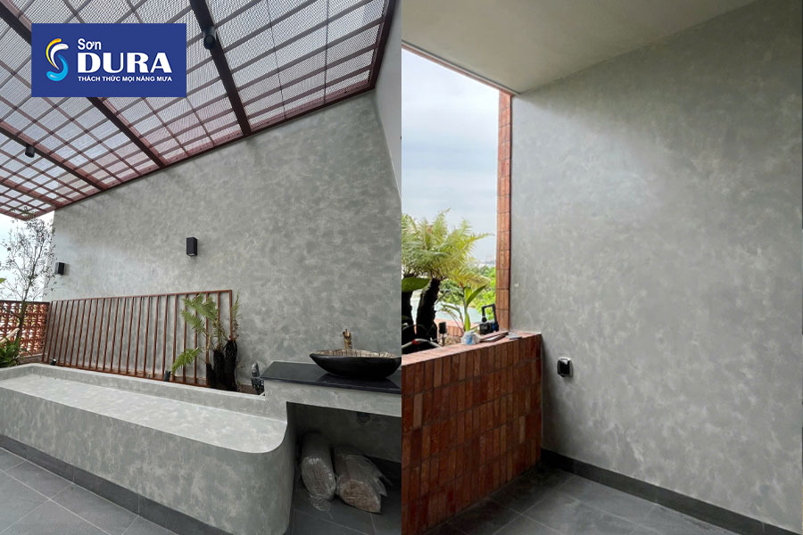 Sơn hiệu ứng xi măng sử dụng được ở rất nhiều khu vực khác nhau