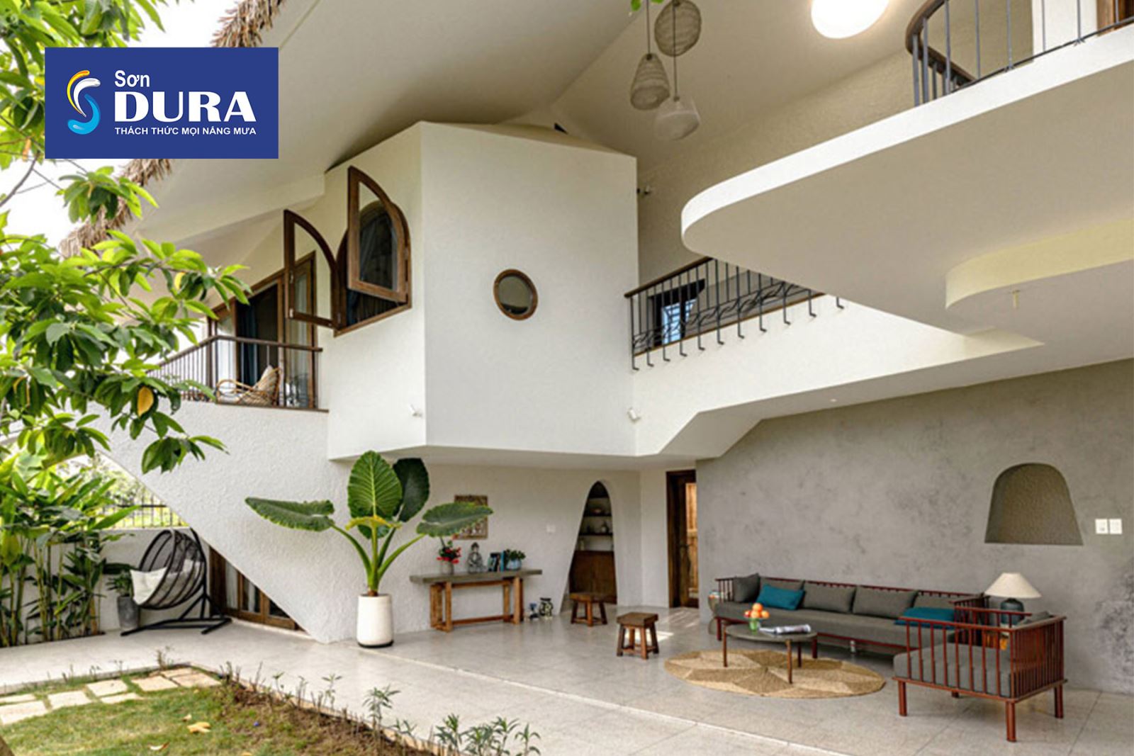 Công trình sơn hiệu ứng bê tông villa Birdyhome Garden