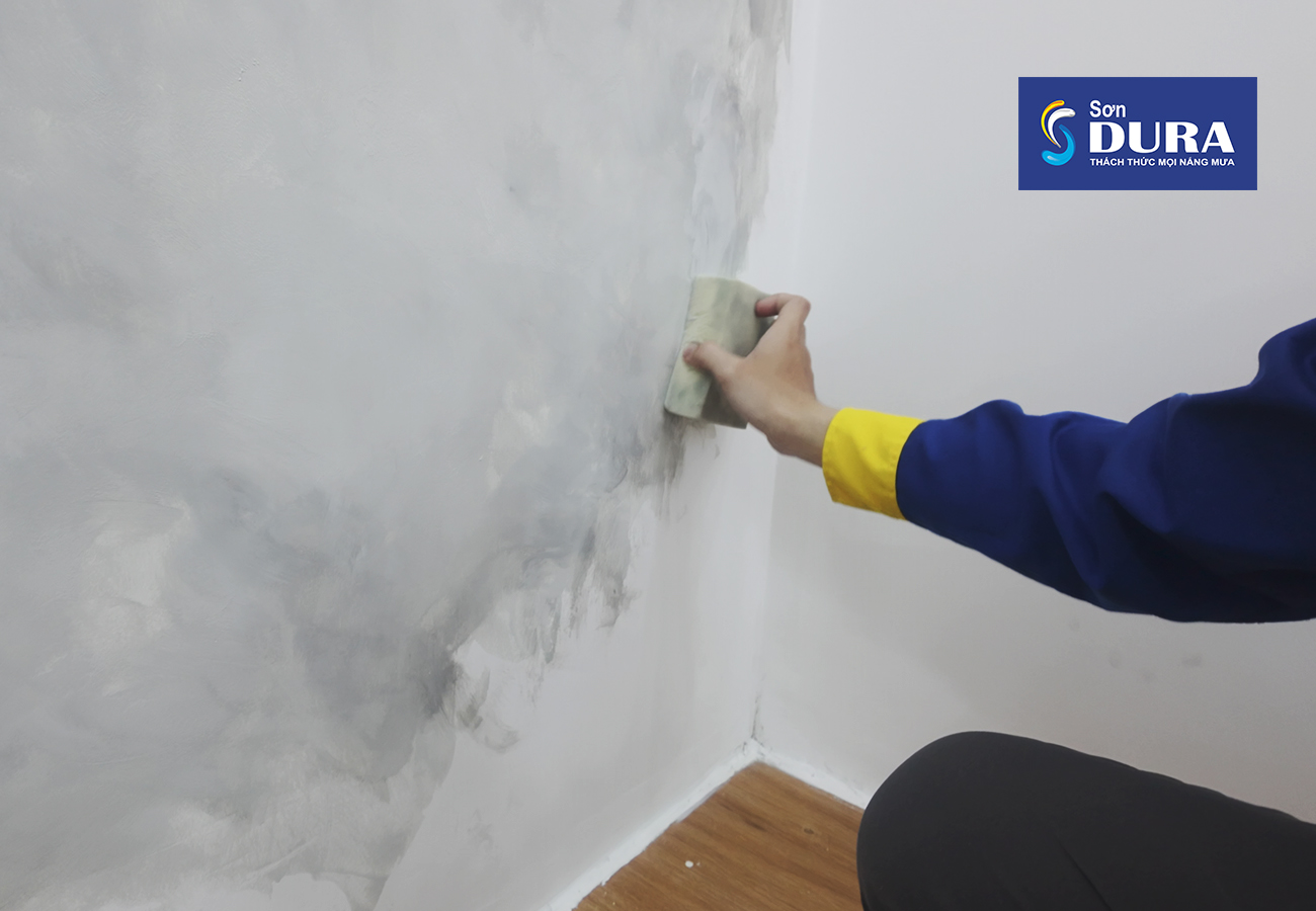 Bước tạo nền sơn hiệu ứng bê tông