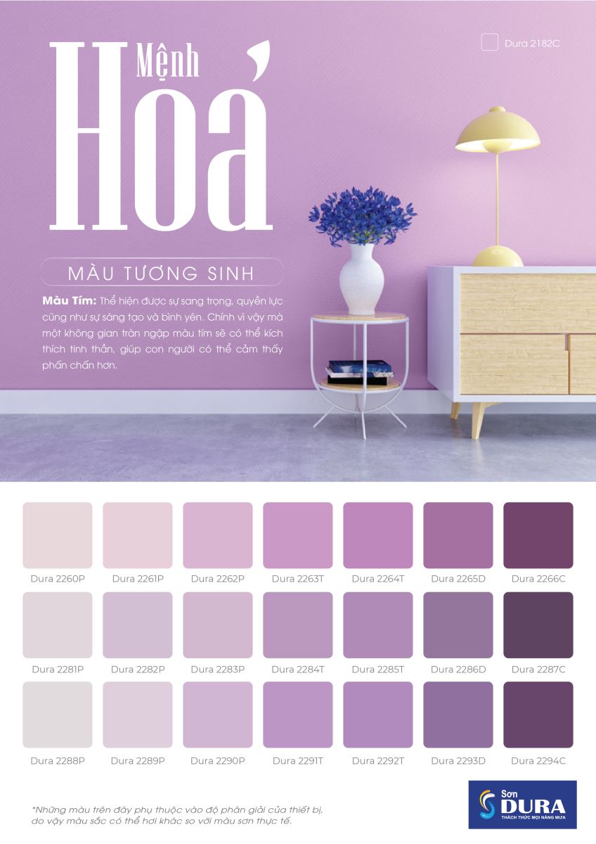 màu sơn nhà đẹp hợp phong thuỷ cho mệnh Hoả