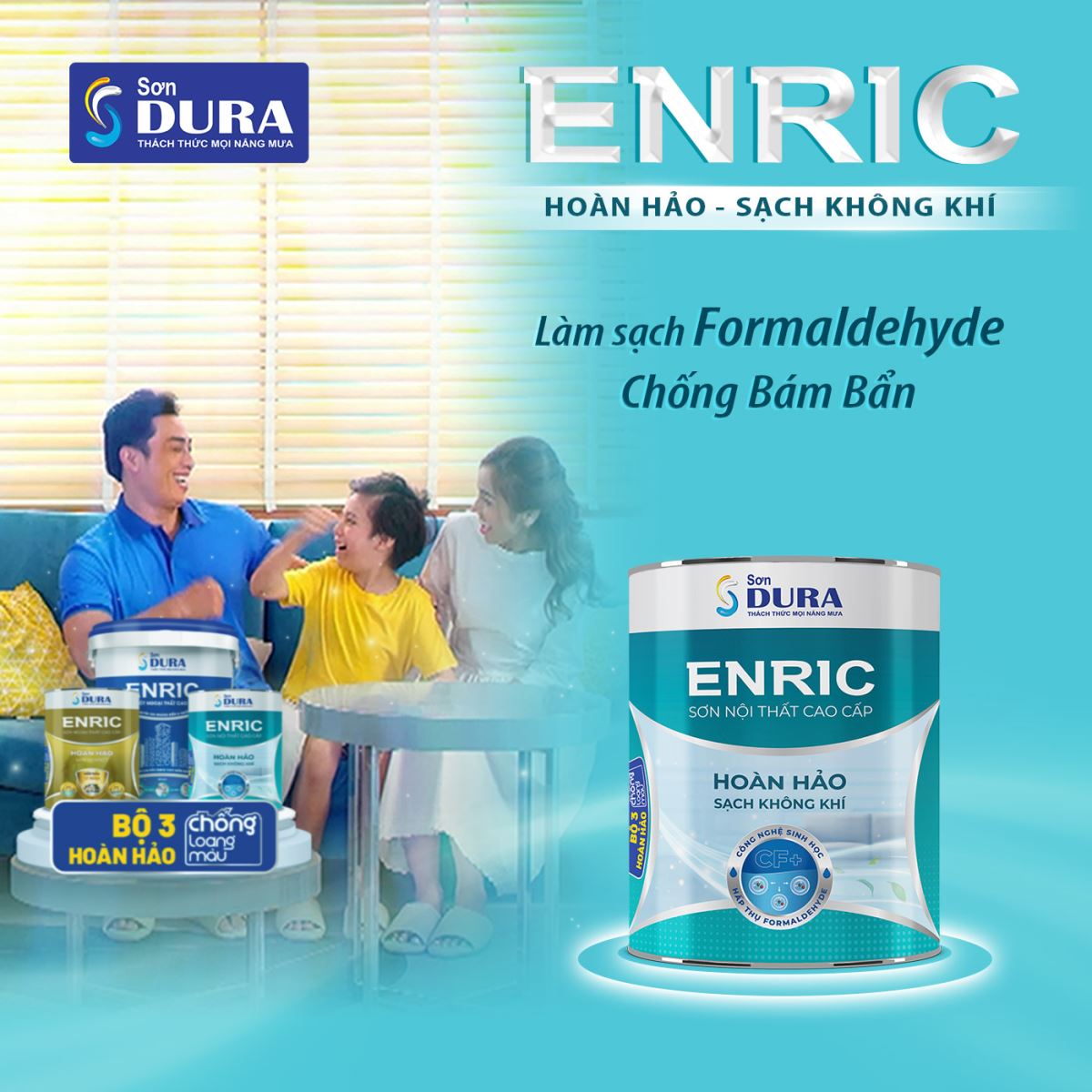 Sơn nội thất cao cấp Enric Hoàn Hảo Sạch Không Khí