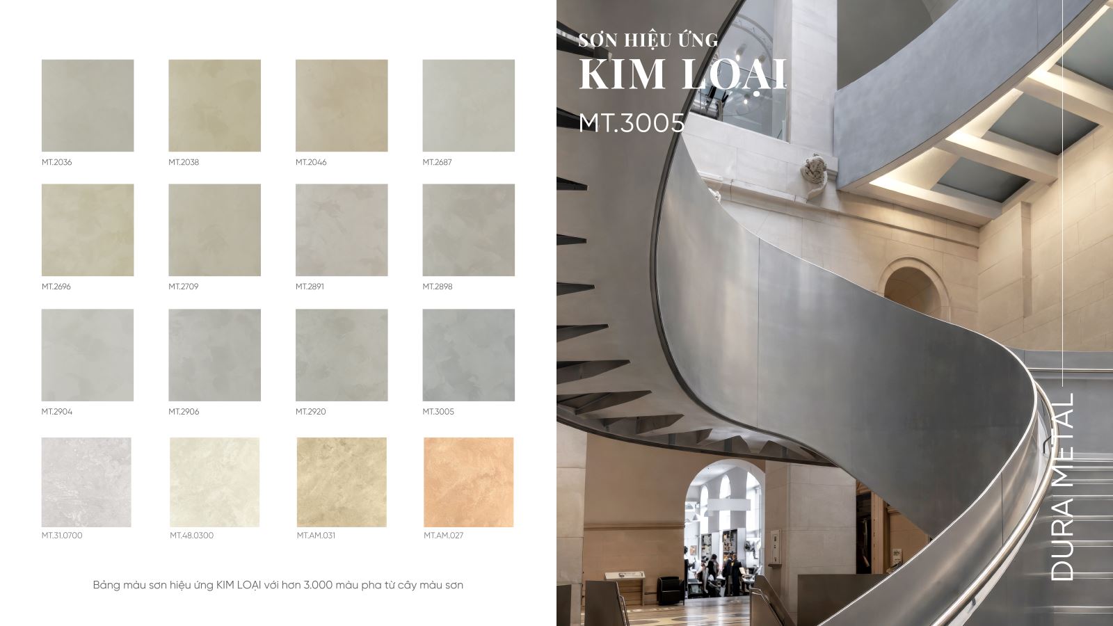 Bảng màu sơn hiệu ứng kim loại