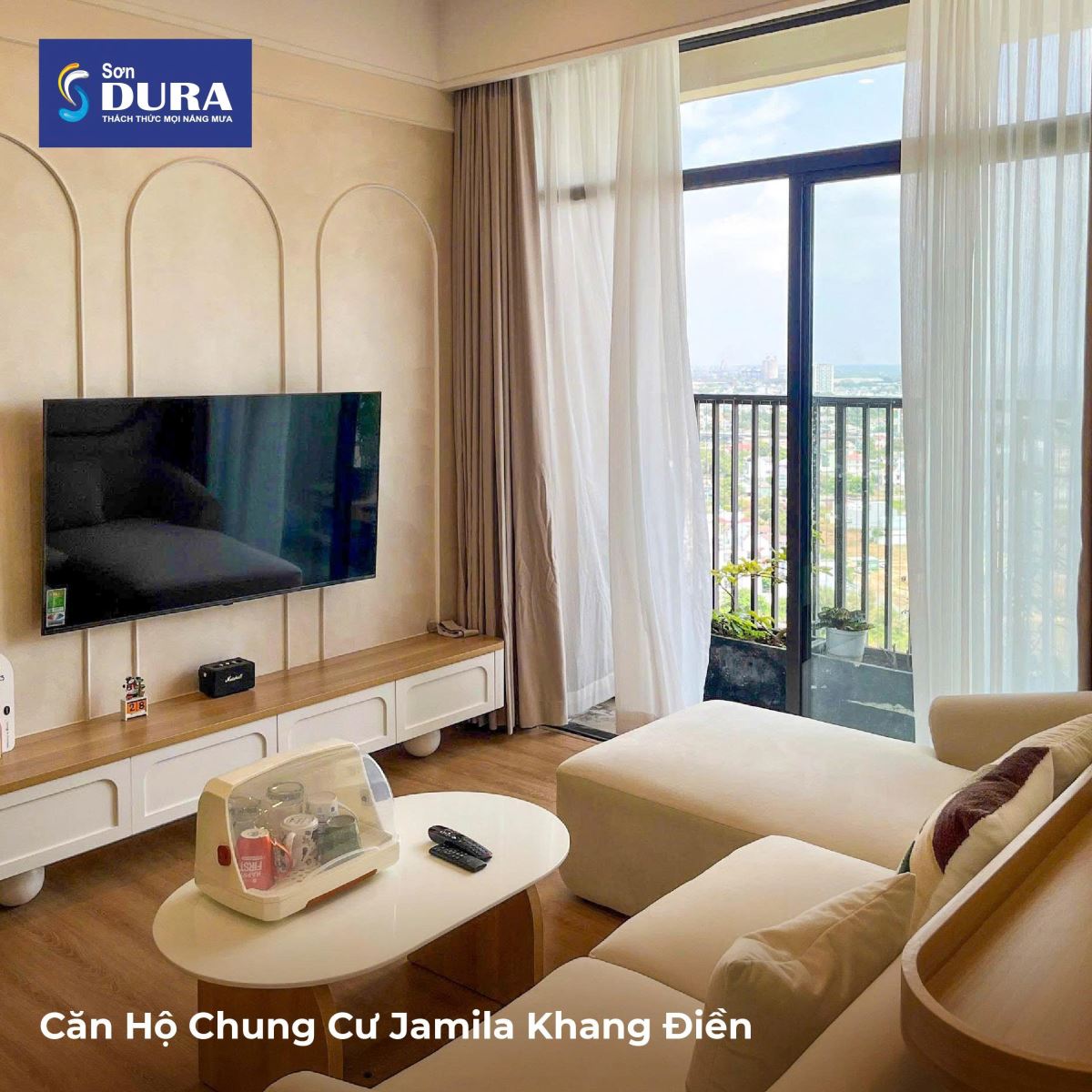 Phòng khách tạo điểm nhấn với sơn hiệu ứng kim loại