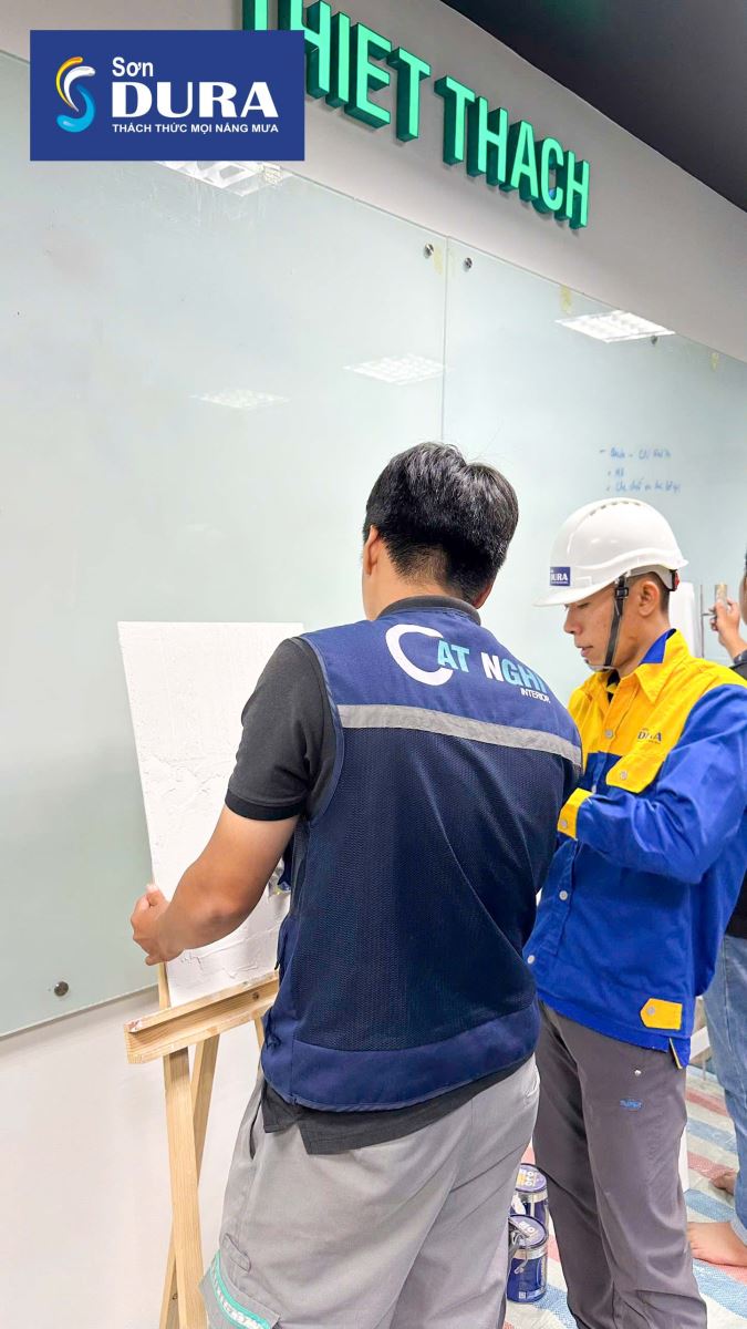 Workshop thi công sơn hiệu ứng tại Thiết Thạch Group