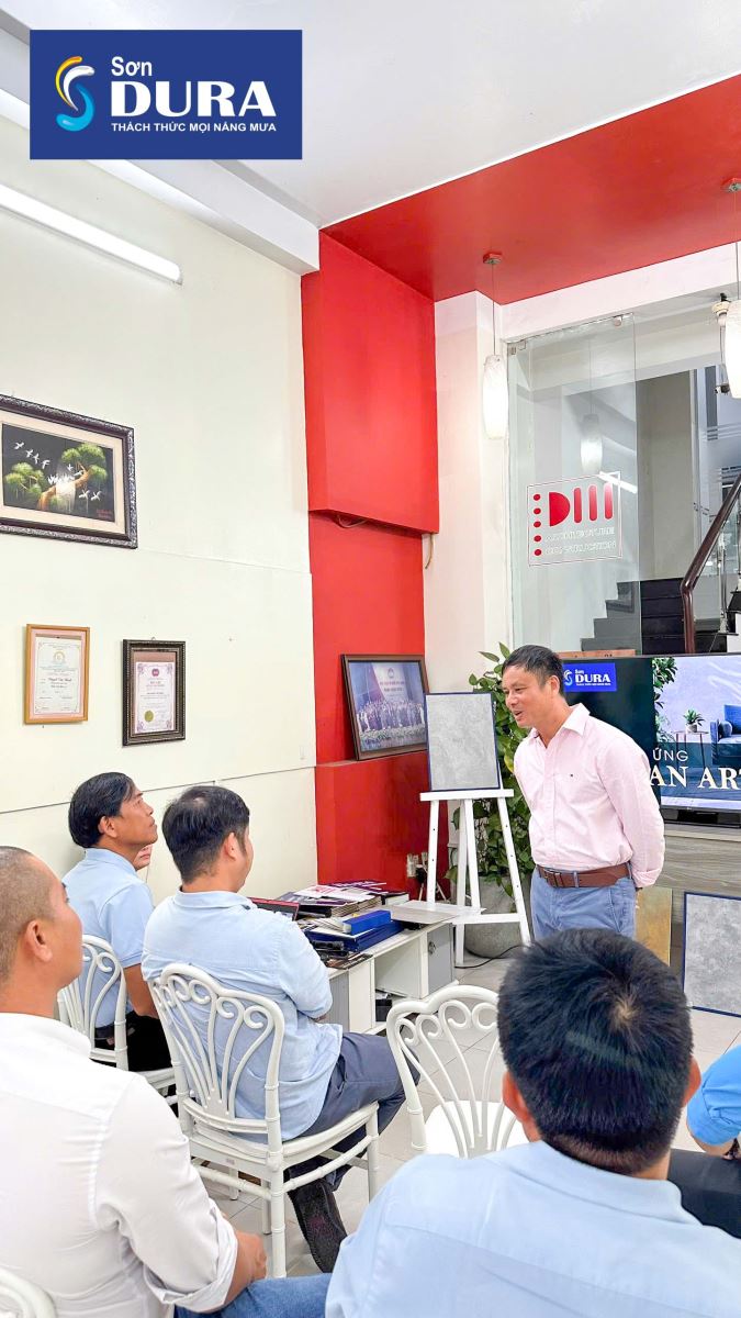 Workshop thi công sơn hiệu ứng tại CTY Tư Vấn TK XD Phố Mới