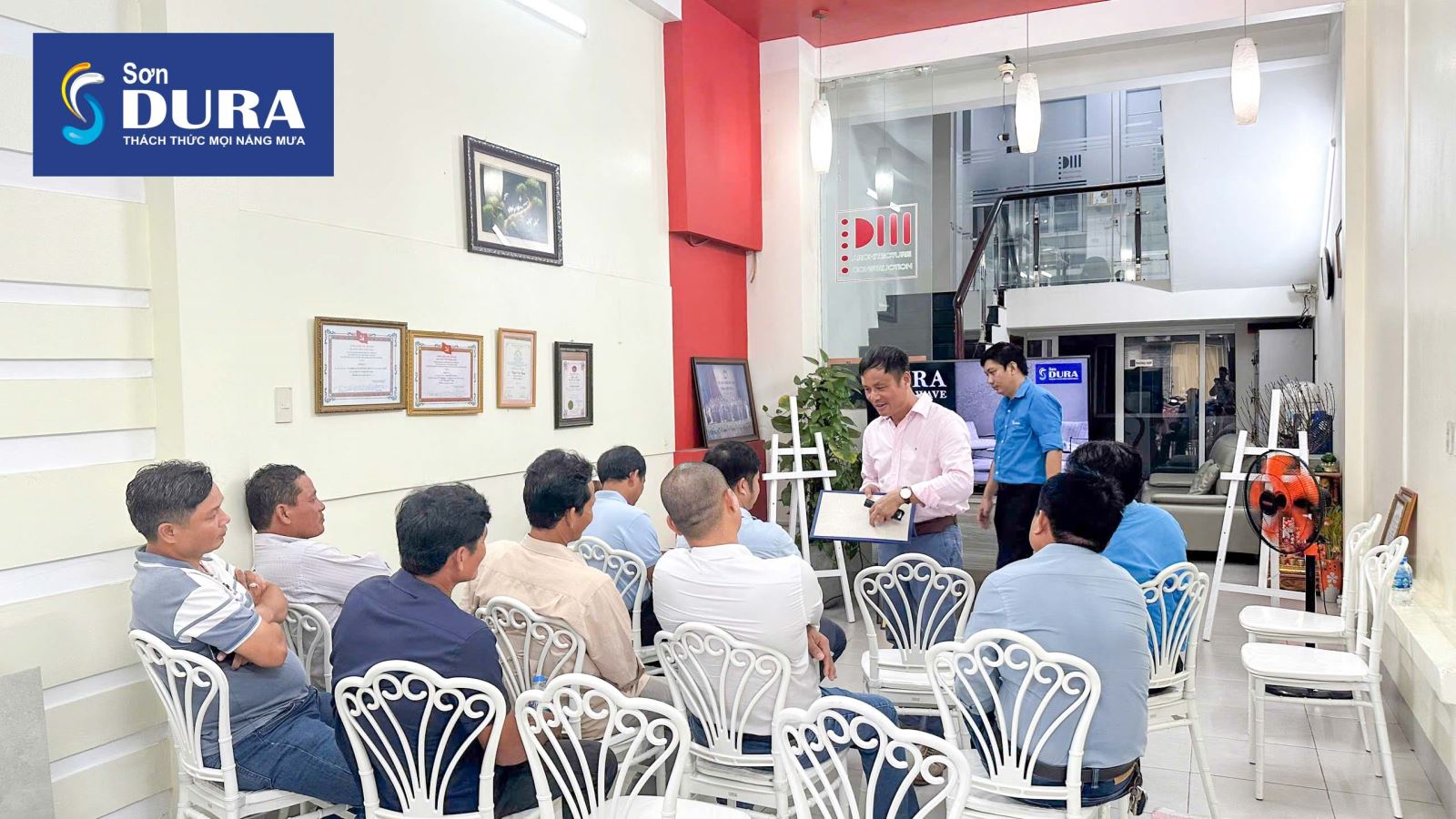 Workshop thi công sơn hiệu ứng tại CTY Tư Vấn TK XD Phố Mới