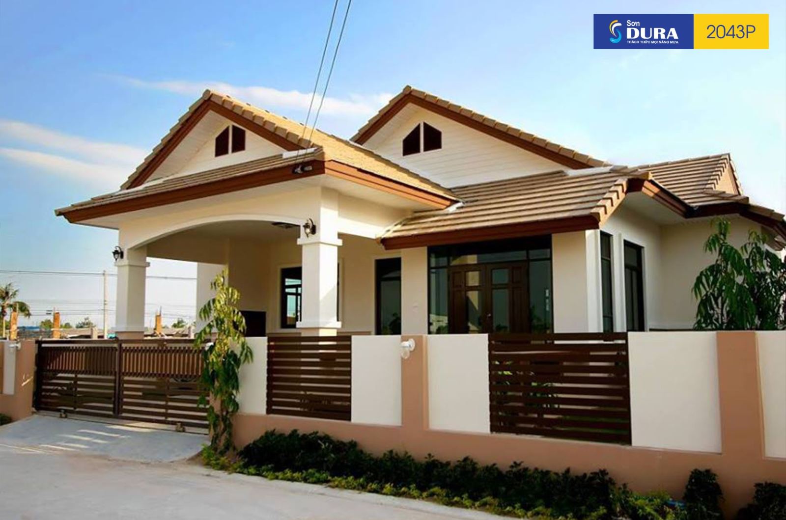 phối màu sơn nhà cấp 4 