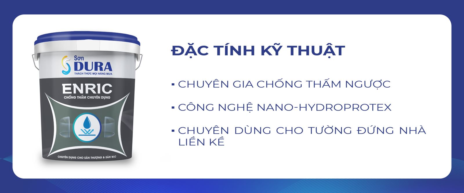 Enric chống thấm đa năng được dùng để chống thấm ngược cho tường nhà