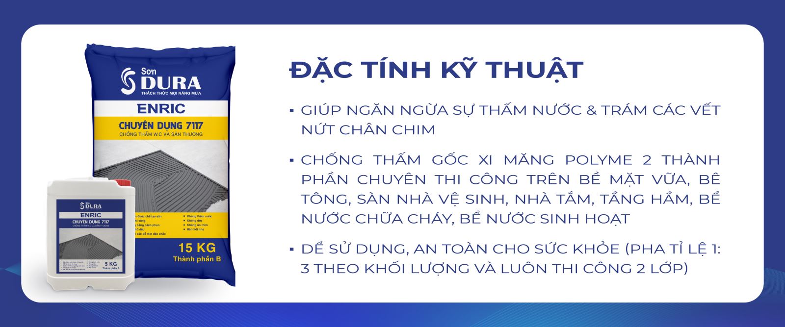 Enric chống thấm chuyên dụng 7117 cho nhà vệ sinh