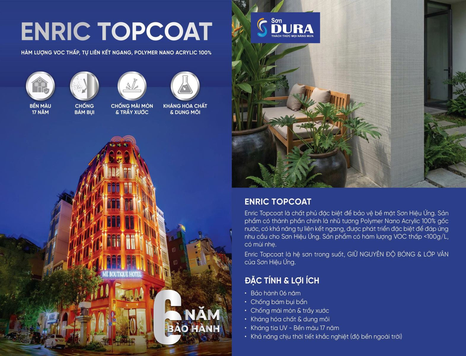 Tính năng của Topcoat Dura