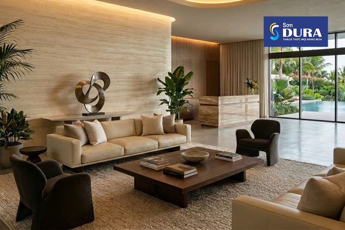 Sơn hiệu ứng đá Travertine Dura