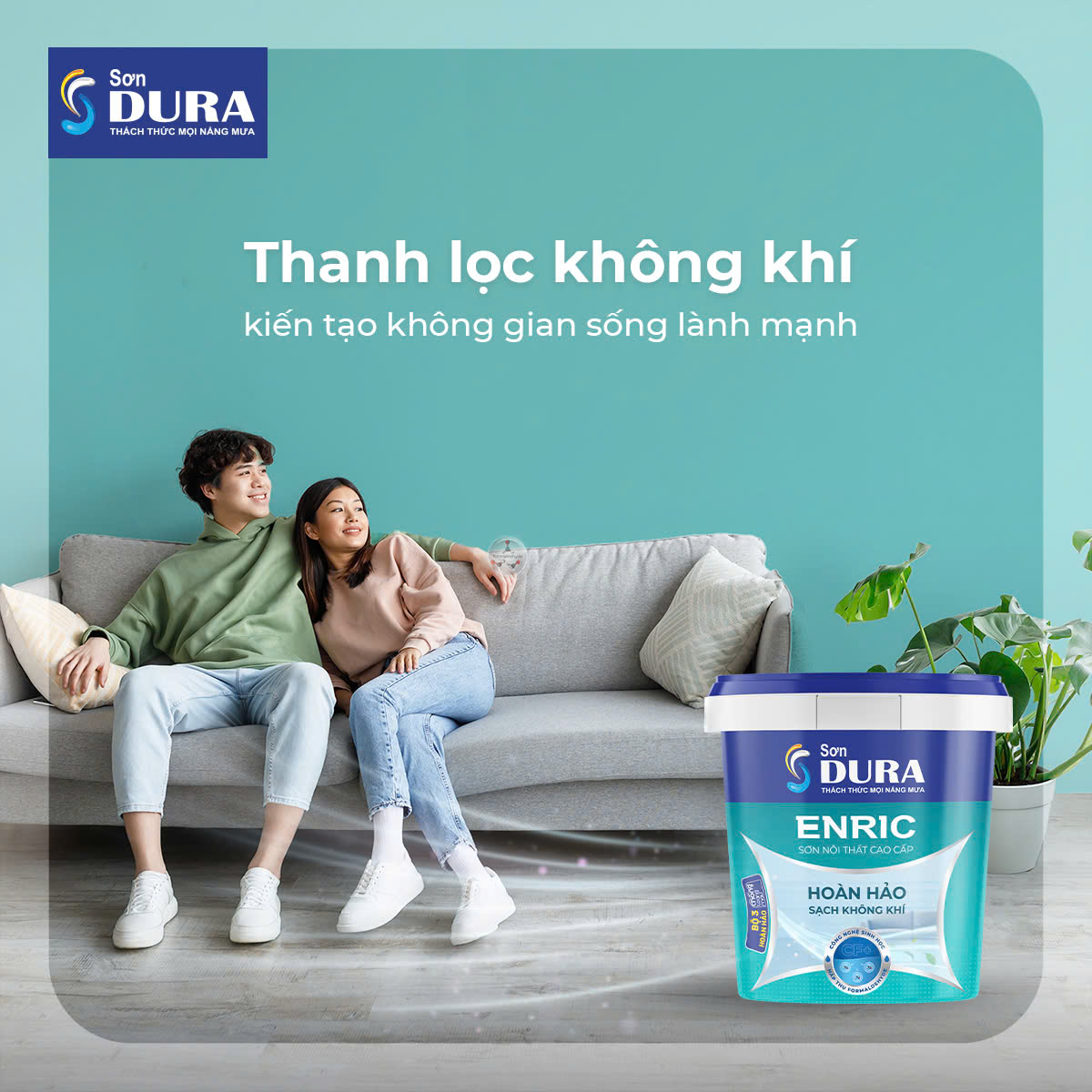 Sơn nội thất cao cấp Enric Hoàn Hảo Sạch Không Khí
