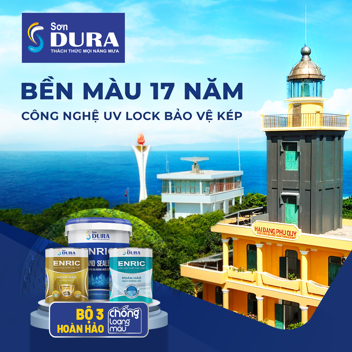 Hệ thống sơn ngoại thất bền màu 17 năm của Sơn Dura