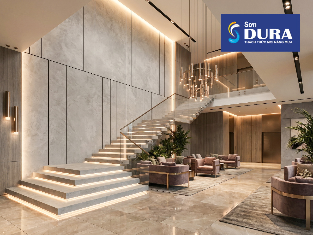 Ứng dụng sơn hiệu ứng bê tông