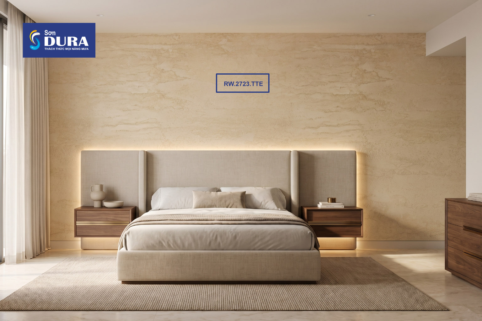 Phong cách Modern Luxury phù hợp với sơn đá Travertine
