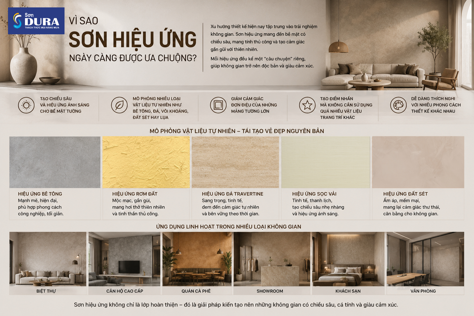 Vì sao sơn hiệu ứng được ưa chuộng?