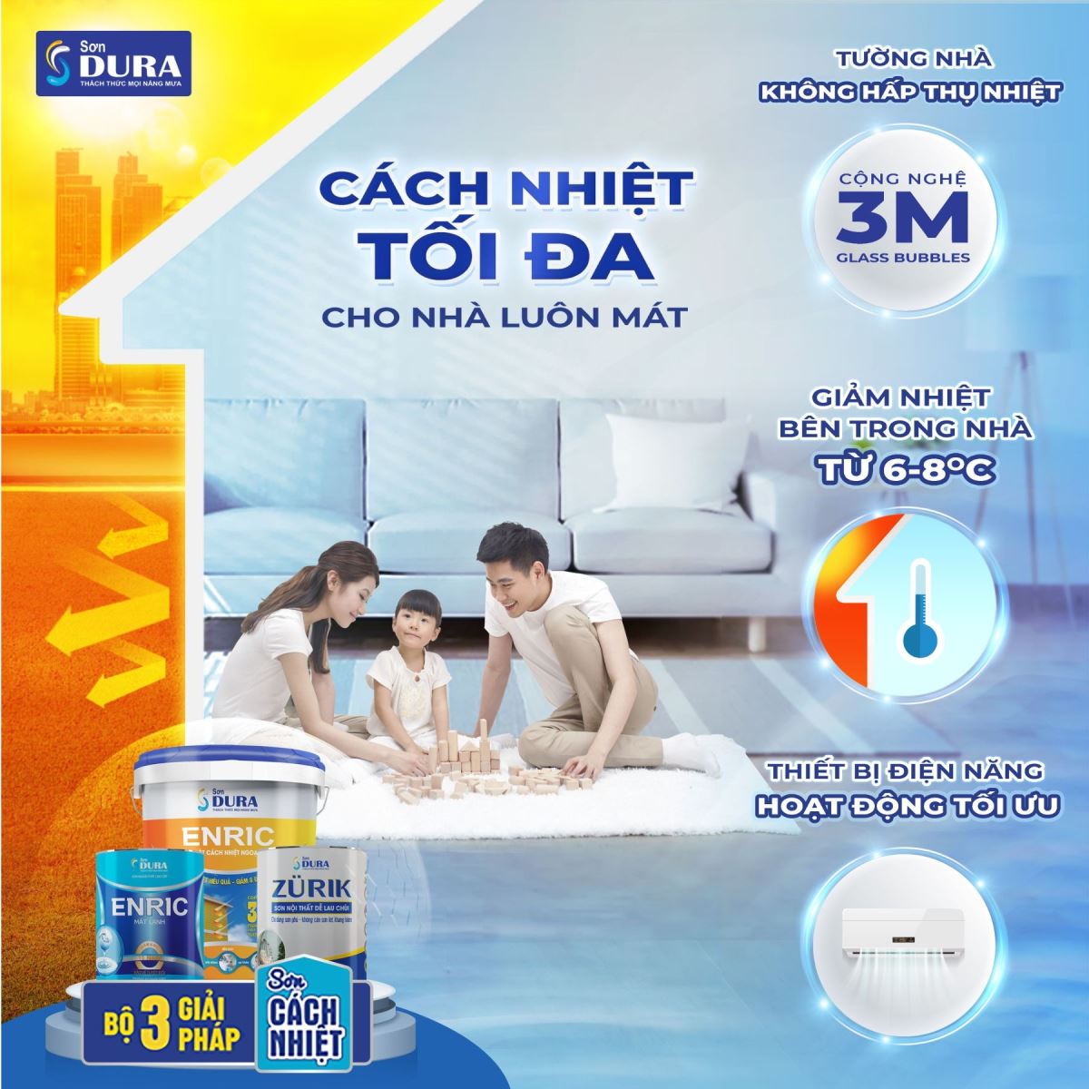 Bộ Ba Giải Pháp - Sơn Cách Nhiệt từ Sơn Dura